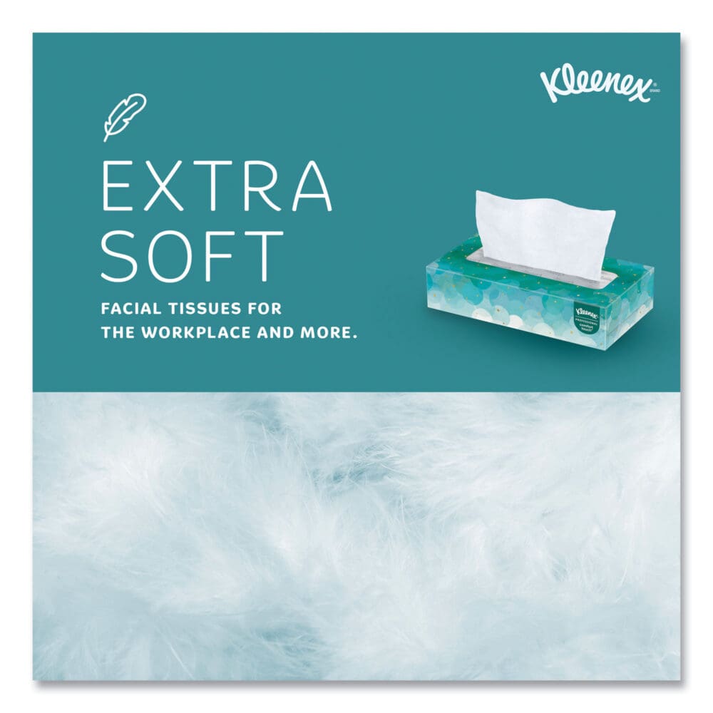 White Facial Tissue for Business, 2-Ply, White, Pop-Up Box, 100 Sheets/Box - Image 4