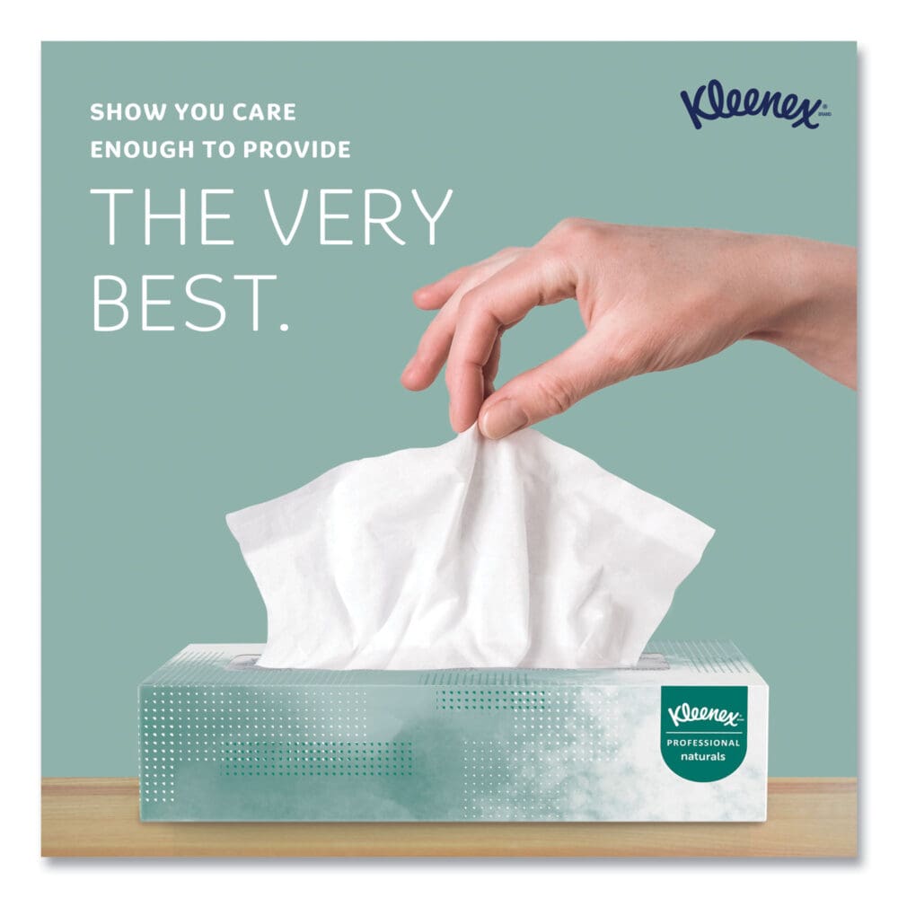 Naturals Facial Tissue for Business, Flat Box, 2-Ply, White, 125 Sheets/Box - Image 2