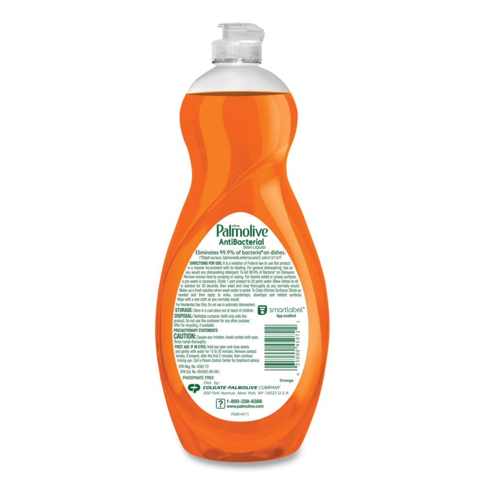 Ultra Antibacterial Dishwashing Liquid, Orange Scent, 32.5 oz Bottle, 9/Carton - Image 3