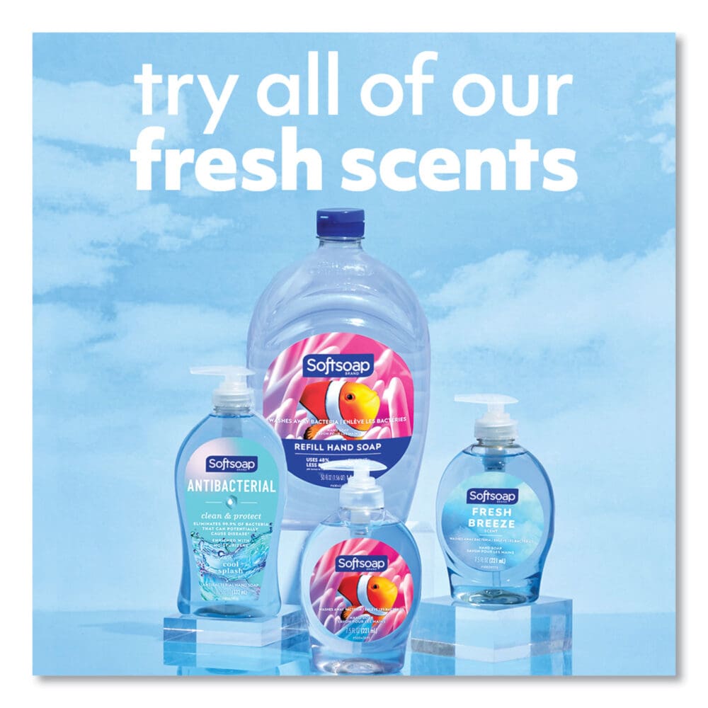 Softsoap Liquid Hand Soap Pumps, Fresh Breeze, 7.5 oz Pump Bottle 6/Carton - Image 6