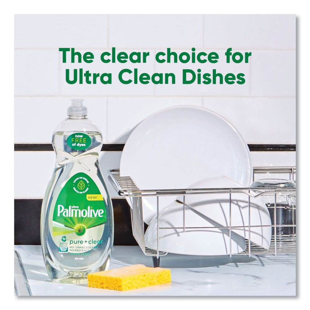 Pure + Clear Dishwashing Liquid, Unscented, 32.5 oz Bottle, 9/Carton - Image 6