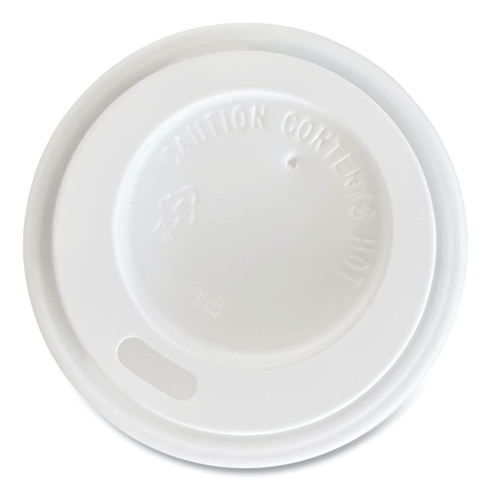 Hot Cup Lids, Fits 4 oz Cup, White, 1,000/Carton - Image 4
