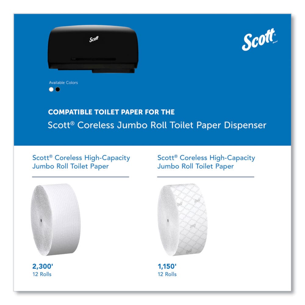 Essential Coreless Twin Jumbo Roll Tissue Dispenser, 20 x 6 x 11, Black - Image 7