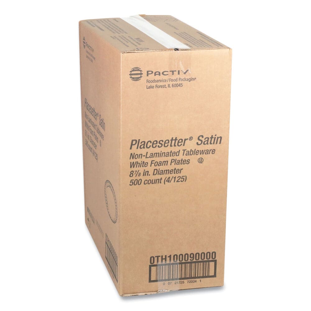 Placesetter Satin Non-Laminated Foam Dinnerware, Plate, 9" dia, White, 500/Carton - Image 2