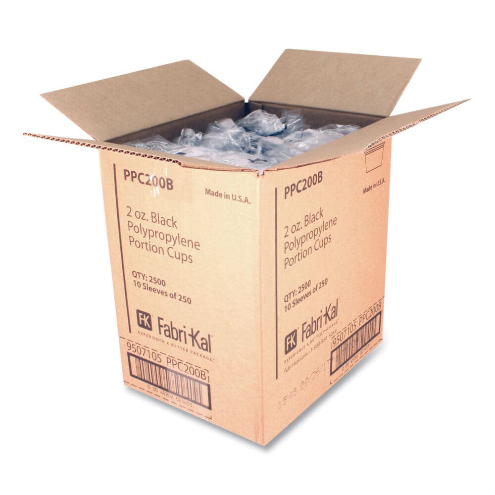 Portion Cups, 2 oz, Black, 2,500/Carton - Image 4