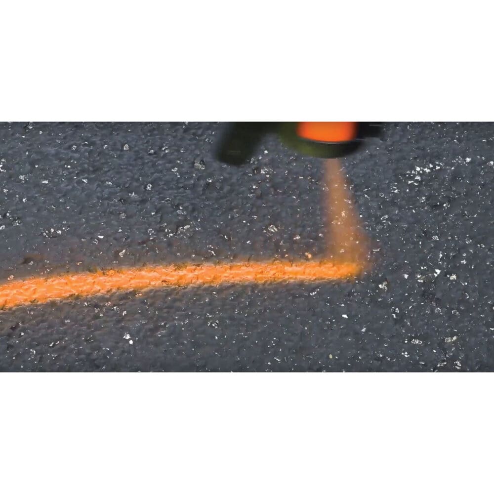 Industrial Choice M1600 System Solvent-Based Precision Line Marking Paint, Flat Fluorescent Orange, 17 oz Aerosol Can, 12/CT - Image 4