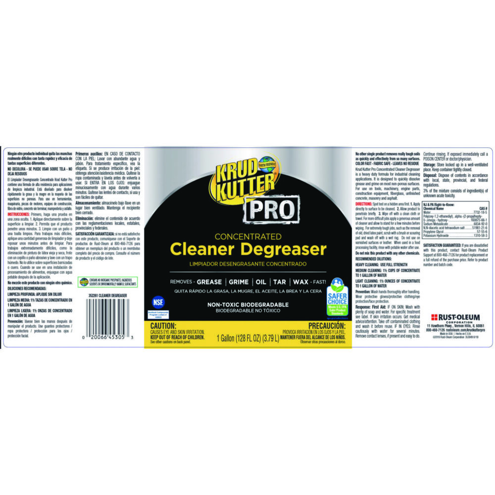 Concentrated Cleaner Degreaser, 1 gal Bottle, 4/Carton - Image 4