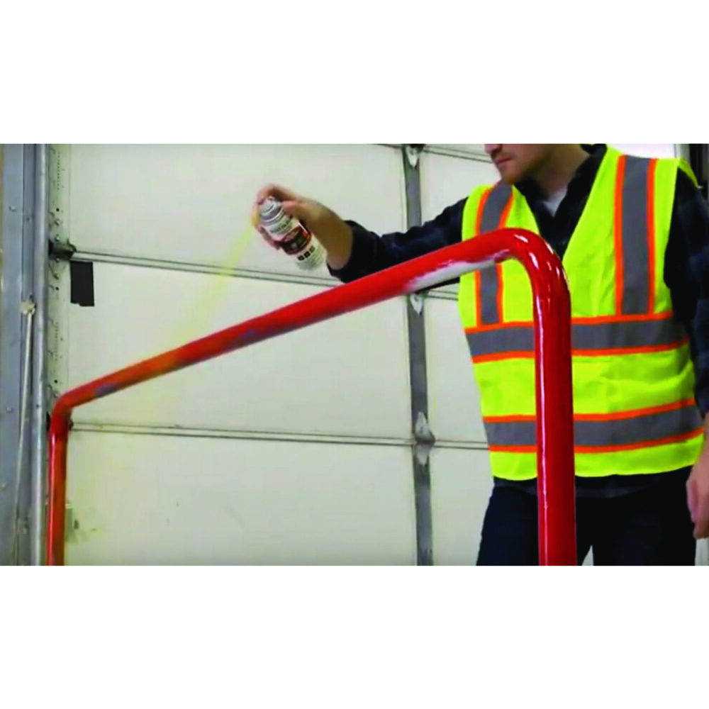 Industrial Choice 1600 System Multi-Purpose Enamel Spray Paint, Flat Safety Red, 12 oz Aerosol Can, 6/Carton - Image 2