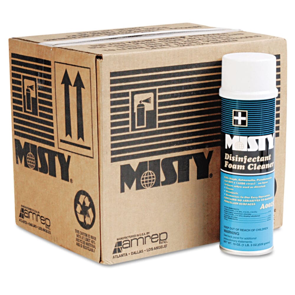 Disinfectant Foam Cleaner, Fresh Scent, 19 oz Aerosol Spray, 12/Carton - Image 2
