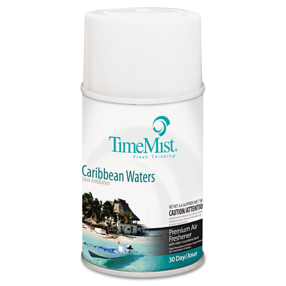 Premium Metered Air Freshener Refill, Caribbean Waters, 6.6 oz Aerosol Spray