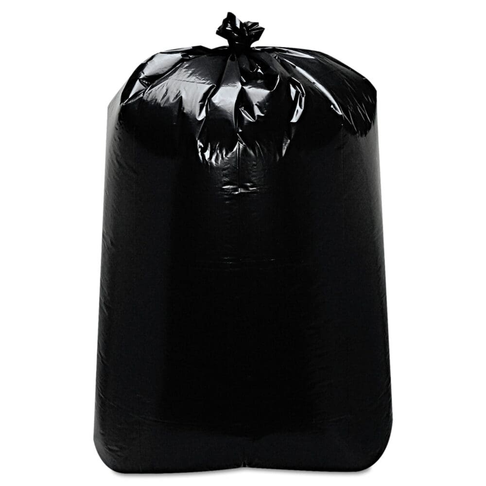 Low-Density Can Liners, 60 gal, 1.6 mil, 22" x 58", Black, 100/Carton