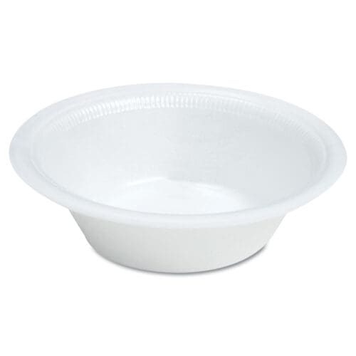 Quiet Classic Laminated Foam Dinnerware, Bowl, 12 oz, White, 125/Pack