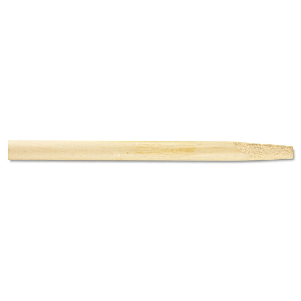 Tapered End Broom Handle, Lacquered Hardwood, 1.13" dia x 54", Natural