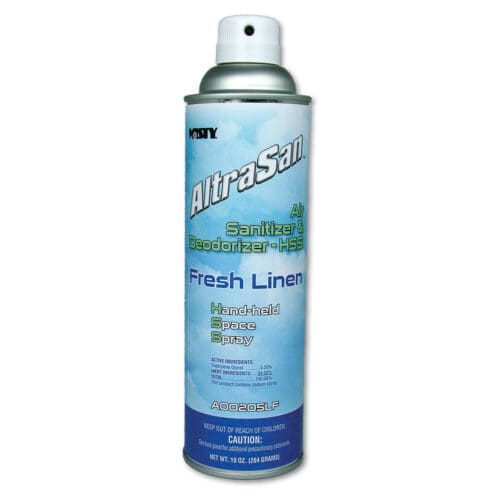 Handheld Air Sanitizer/Deodorizer, Fresh Linen, 10 oz Aerosol Spray, 12/Carton