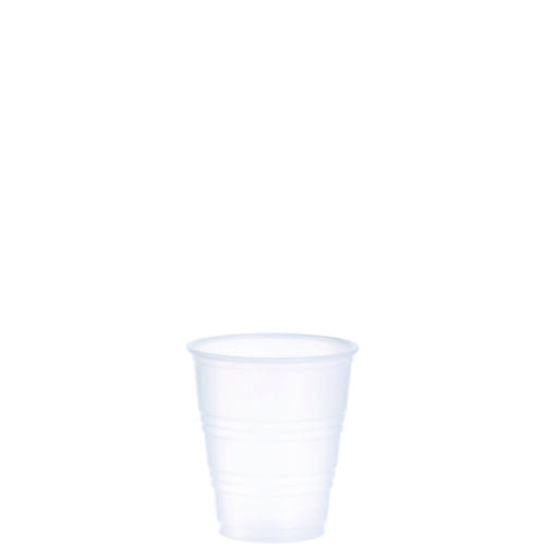 High-Impact Polystyrene Cold Cups, 5 oz, Translucent, 100 Cups/Sleeve, 25 Sleeves/Carton