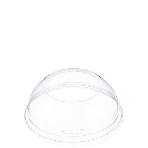 Open-Top Dome Lid, Fits 16 oz to 24 oz Plastic Cups, Clear, 1.9" Dia Hole, 1,000/Carton