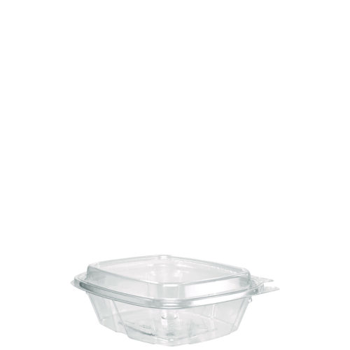 ClearPac SafeSeal Tamper-Resistant/Evident Containers, Domed Lid, 8 oz, 4.9 x 1.9 x 5.5, Clear, Plastic, 100/Bag, 2 Bags/CT
