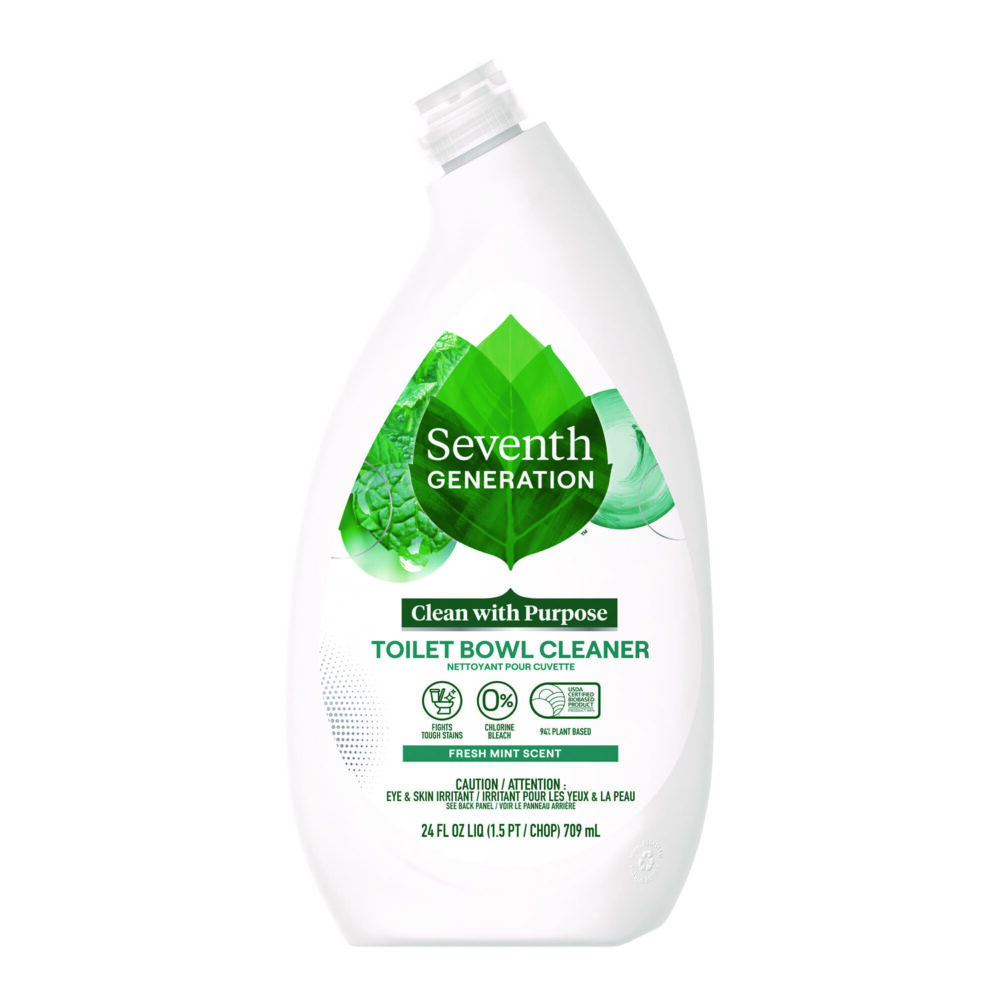 Toilet Bowl Cleaner, Fresh Mint Scent, 24 oz Bottle, 4/Carton