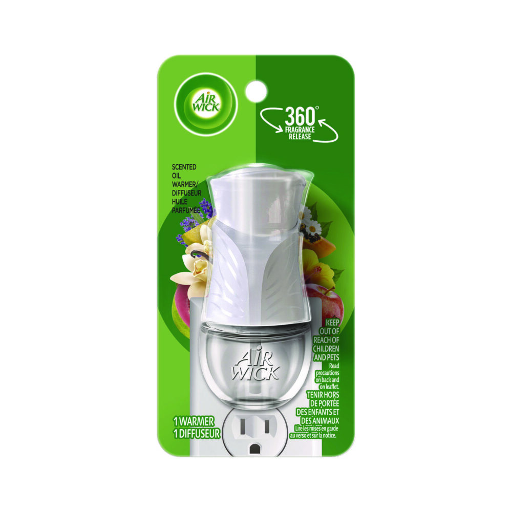 Scented Oil Warmer, 1.75" x 2.69" x 3.63", White/Gray, 6/Carton