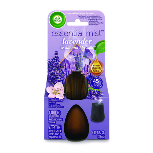 Essential Mist Refill, Lavender and Almond Blossom, 0.67 oz Bottle