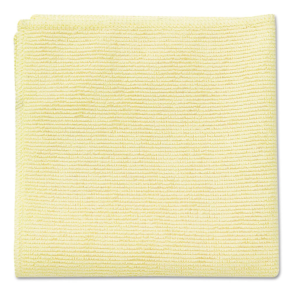 Microfiber Cleaning Cloths, 16 x 16, Yellow, 24/Pack