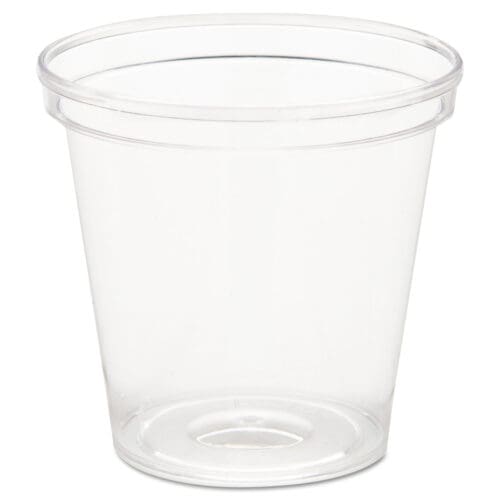 Comet Plastic Portion/Shot Glass, 1 oz, Clear, 50/Pack, 50 Packs/Carton