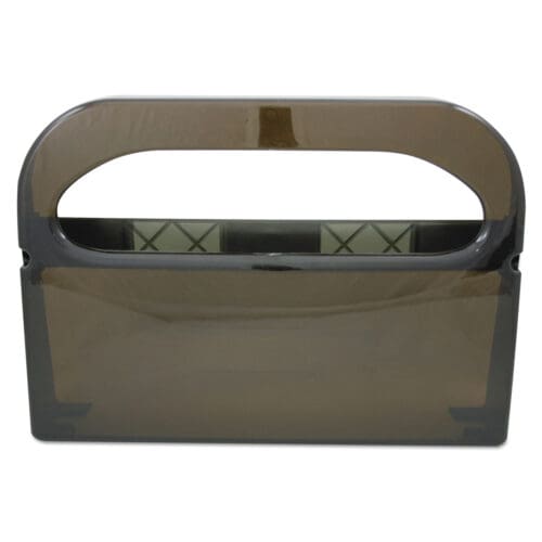 Health Gards Toilet Seat Cover Dispenser, Half-Fold, 16 x 3.25 x 11.5, Smoke