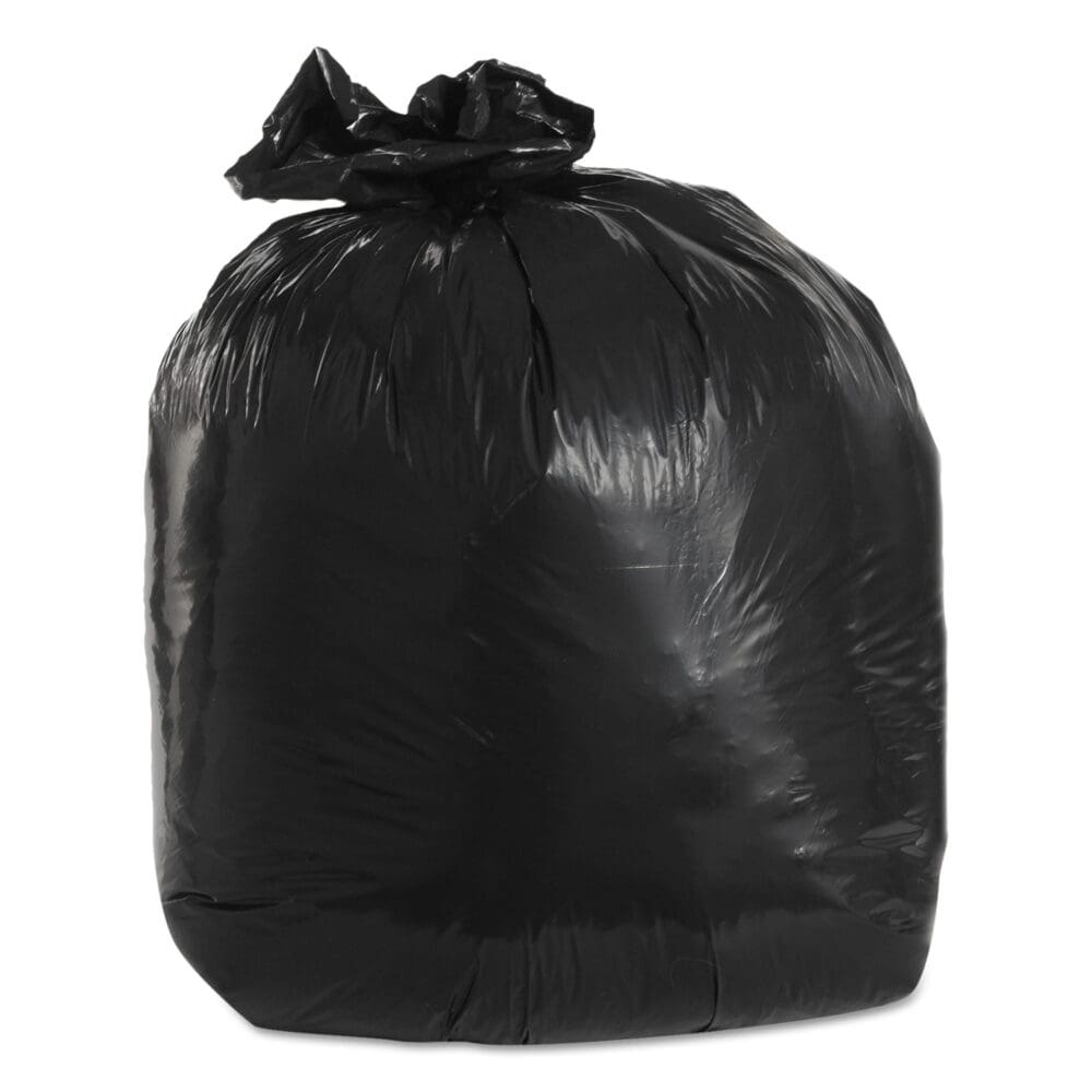 Low-Density Can Liners, 20 gal, 1.25 mil, 30" x 36", Black, 100/Carton