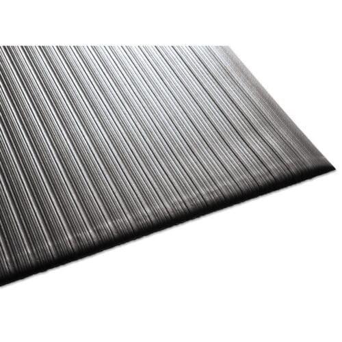 Air Step Antifatigue Mat, Polypropylene, 36 x 144, Black