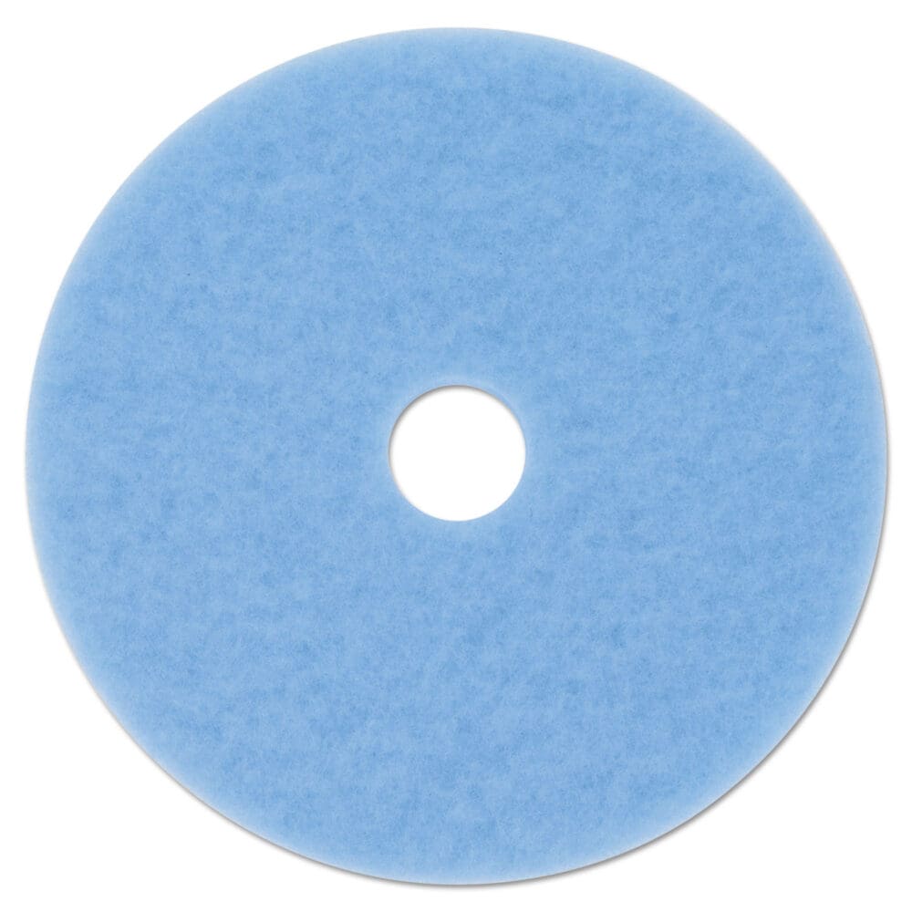 Hi-Performance Burnish Pad 3050, 27" Diameter, Sky Blue, 5/Carton