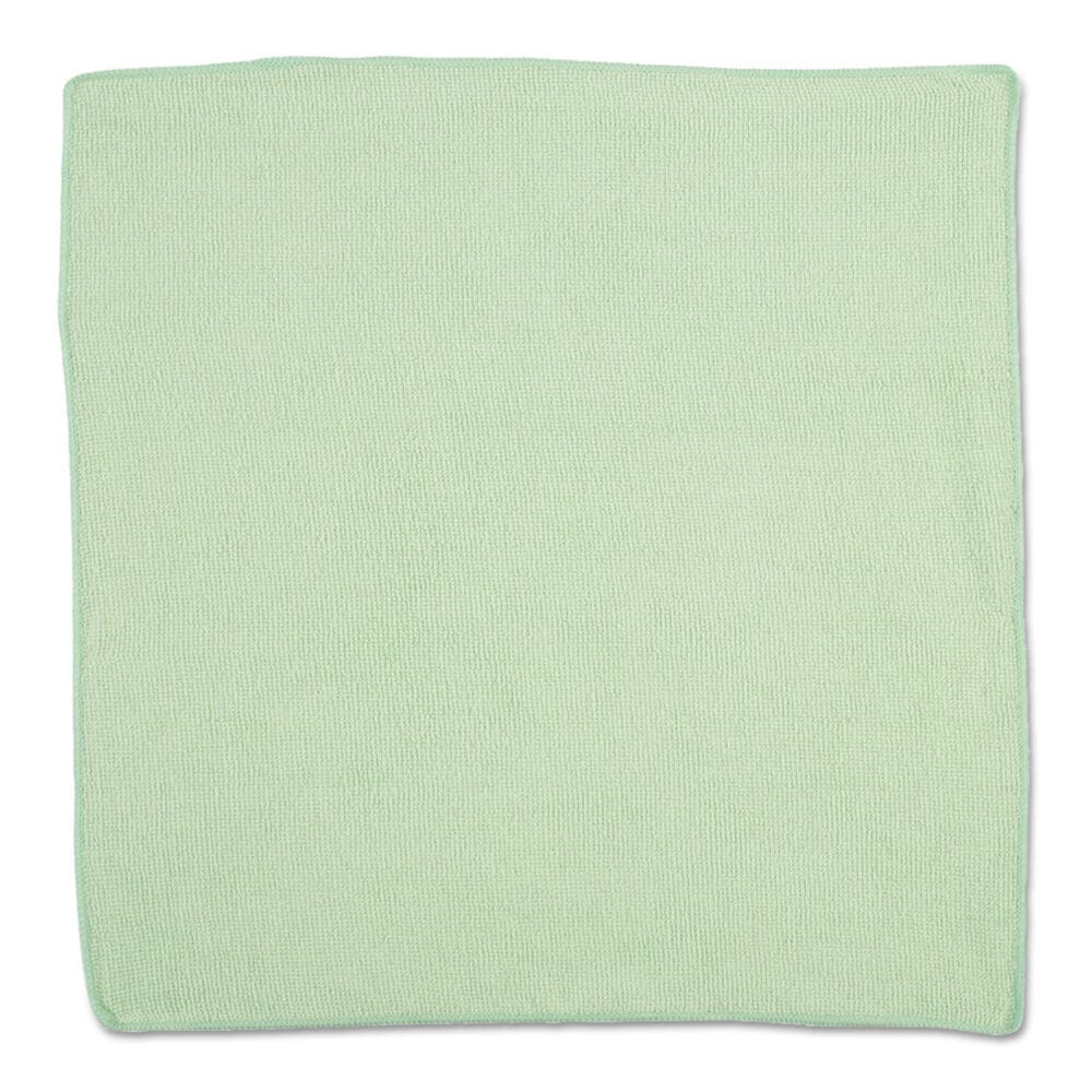 Microfiber Cleaning Cloths, 16 x 16, Green, 24/Pack