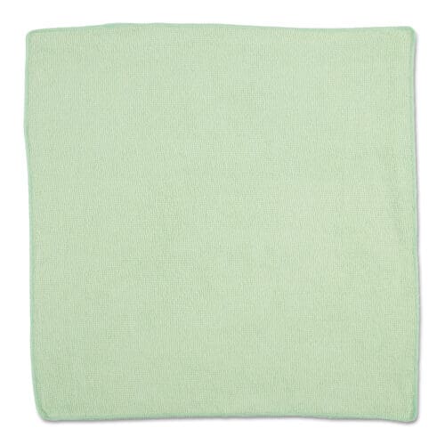 Microfiber Cleaning Cloths, 16 x 16, Green, 24/Pack