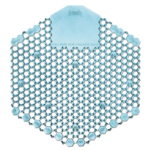 Wave 3D Urinal Deodorizer Screen, Ocean Mist Scent, Blue, 10/Box, 6 Boxes/Carton