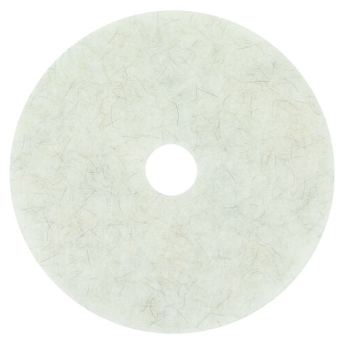 Ultra High-Speed Natural Blend Floor Burnishing Pads 3300, 20" Diameter, White, 5/Carton