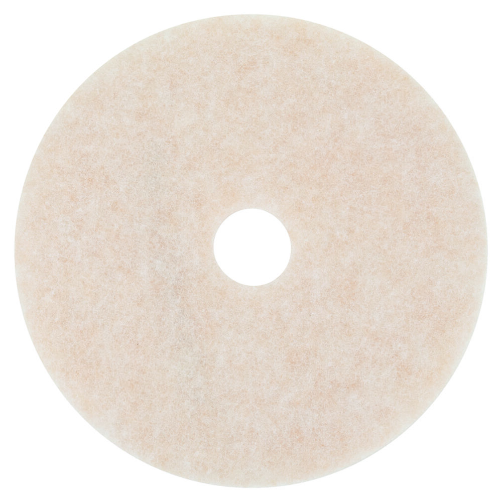 Ultra High-Speed TopLine Floor Burnishing Pads 3200, 20" Diameter, White/Amber, 5/Carton