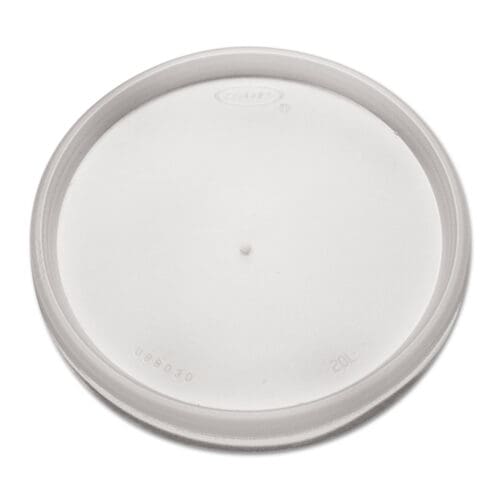 Plastic Lids for Foam Cups, Bowls and Containers, Flat, Vented, Fits 6-32 oz, Translucent, 100/Pack, 10 Packs/Carton