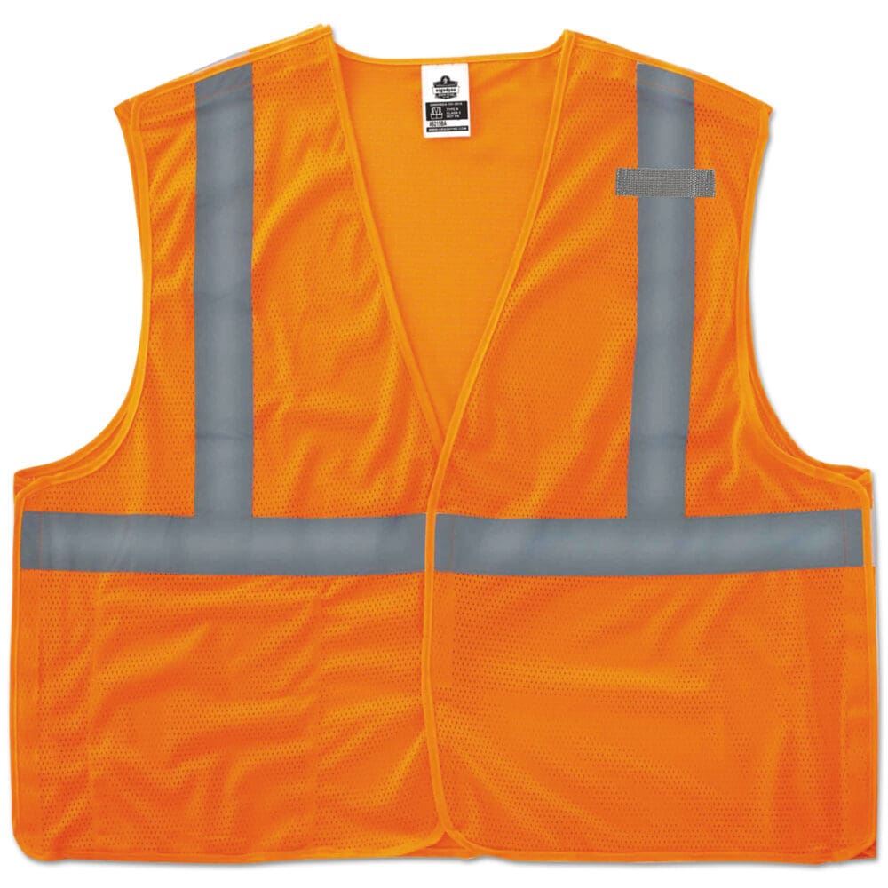 GloWear 8215BA Type R Class 2 Econo Breakaway Mesh Vest, 2X-Large to 3X-Large, Orange, Ships in 1-3 Business Days