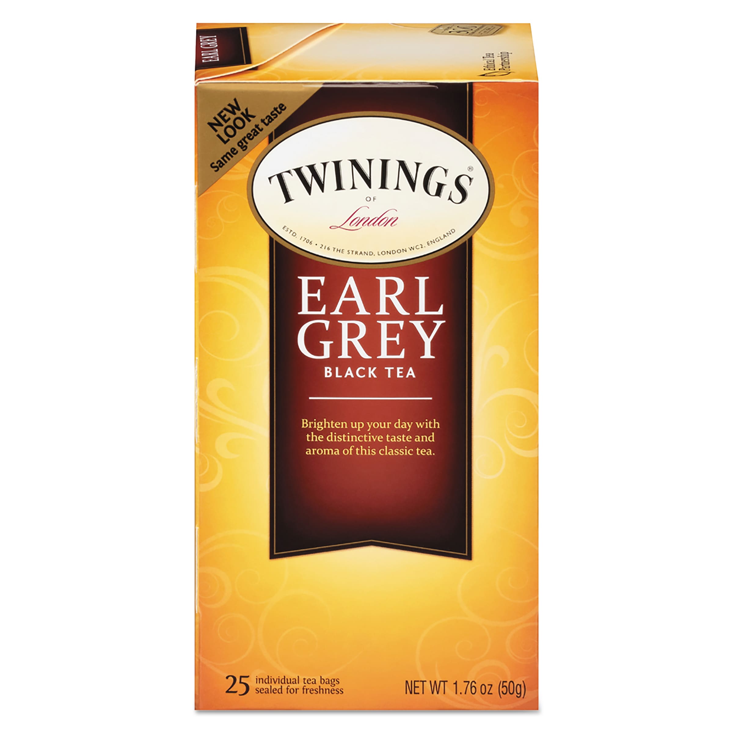 Tea Bags, Earl Grey, 1.76 oz, 25/Box Tea Bags, Earl Grey, 1.76 oz, 25/Box