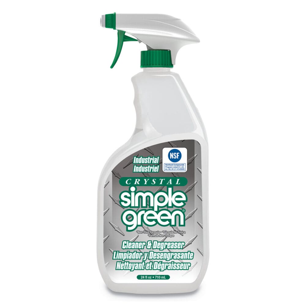 Crystal Industrial Cleaner/Degreaser, 24 oz Spray Bottle, 12/Carton