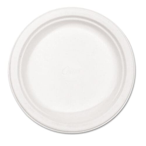 Paper Dinnerware, Plate, 8.75" dia, White, 500/Carton