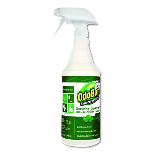 RTU Odor Eliminator and Disinfectant,  Eucalyptus Scent, 32 oz Spray Bottle
