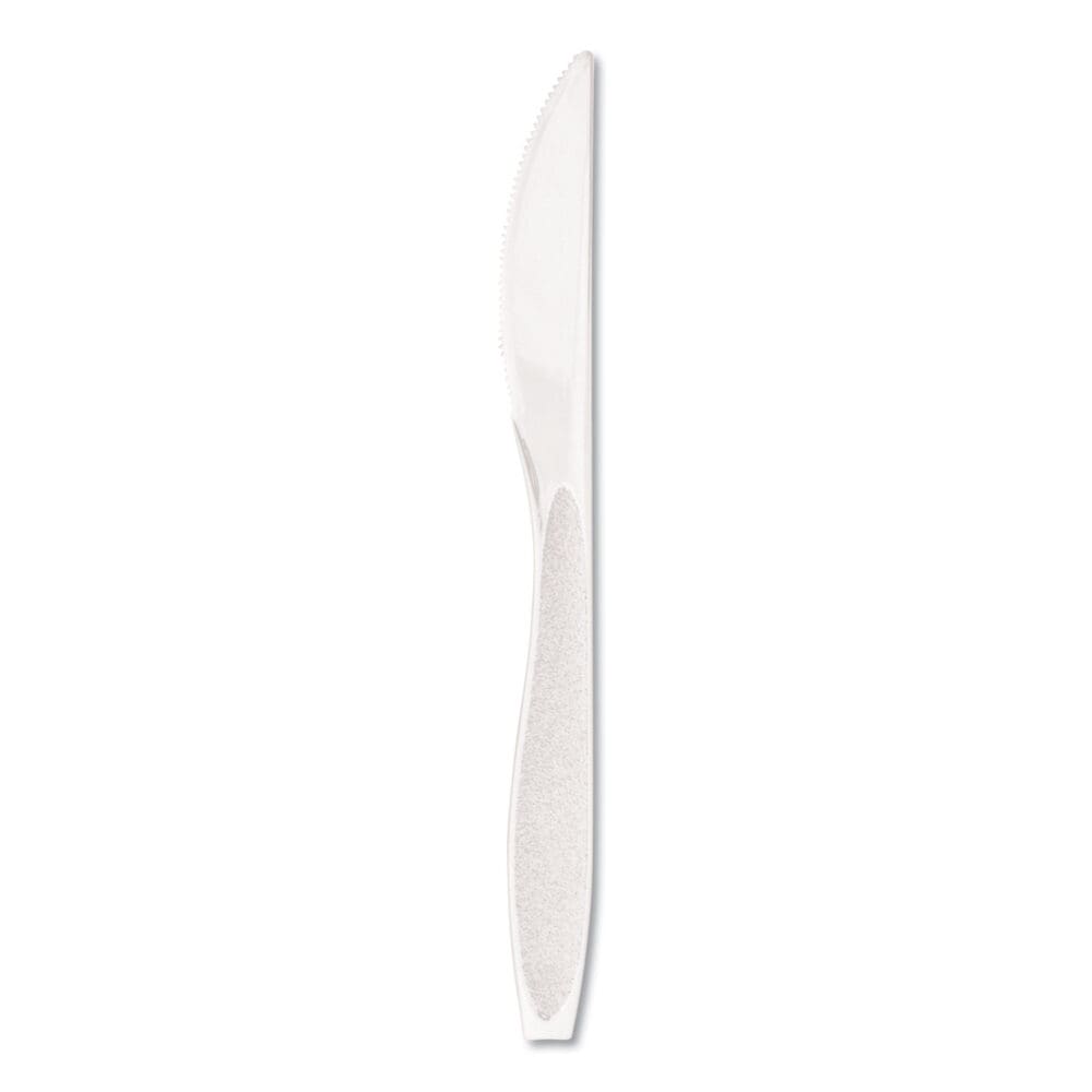 Impress Heavyweight Full-Length Polystyrene Cutlery, Knife, White, 1,000/Carton