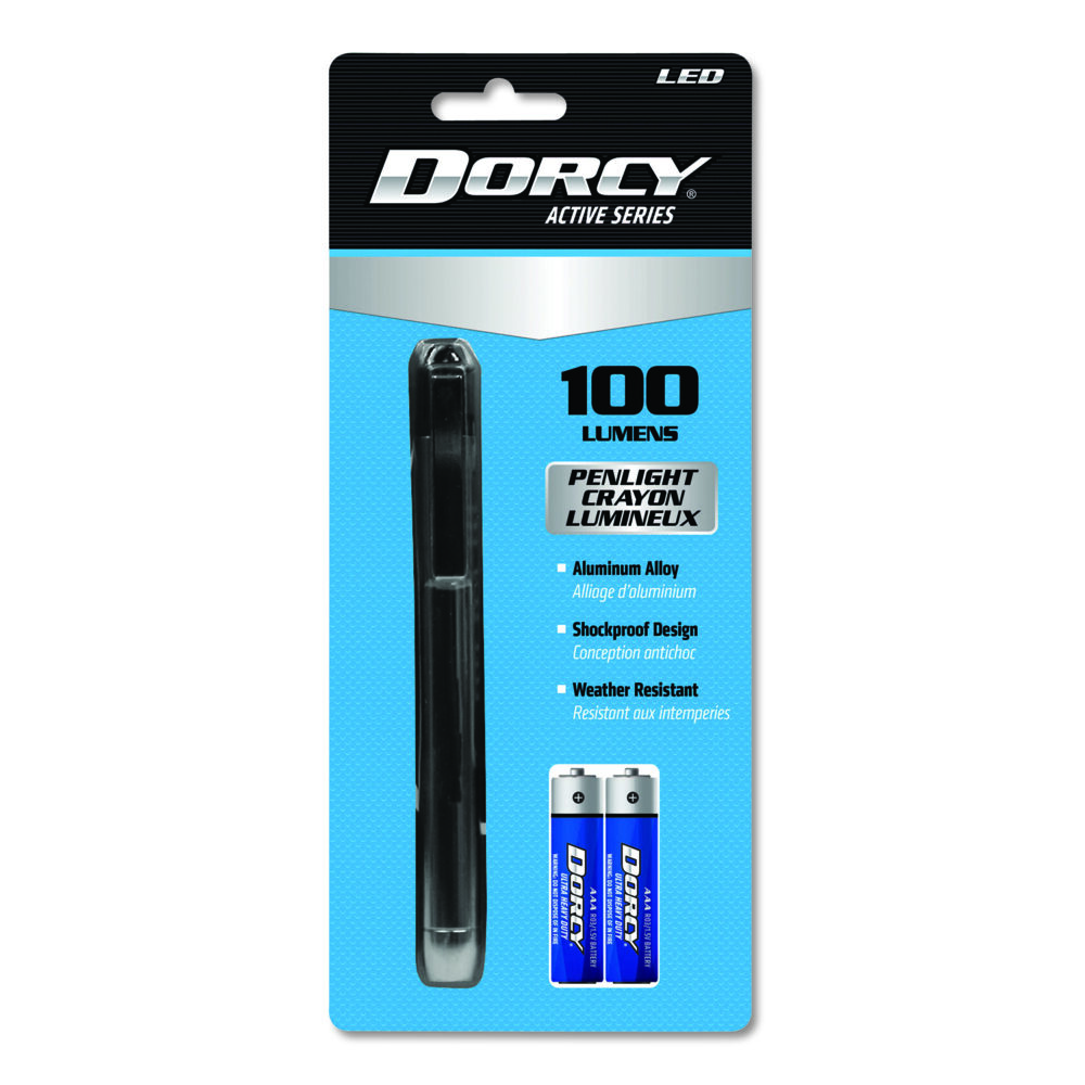 100 Lumen LED Penlight, 2 AAA Batteries (Included), Silver