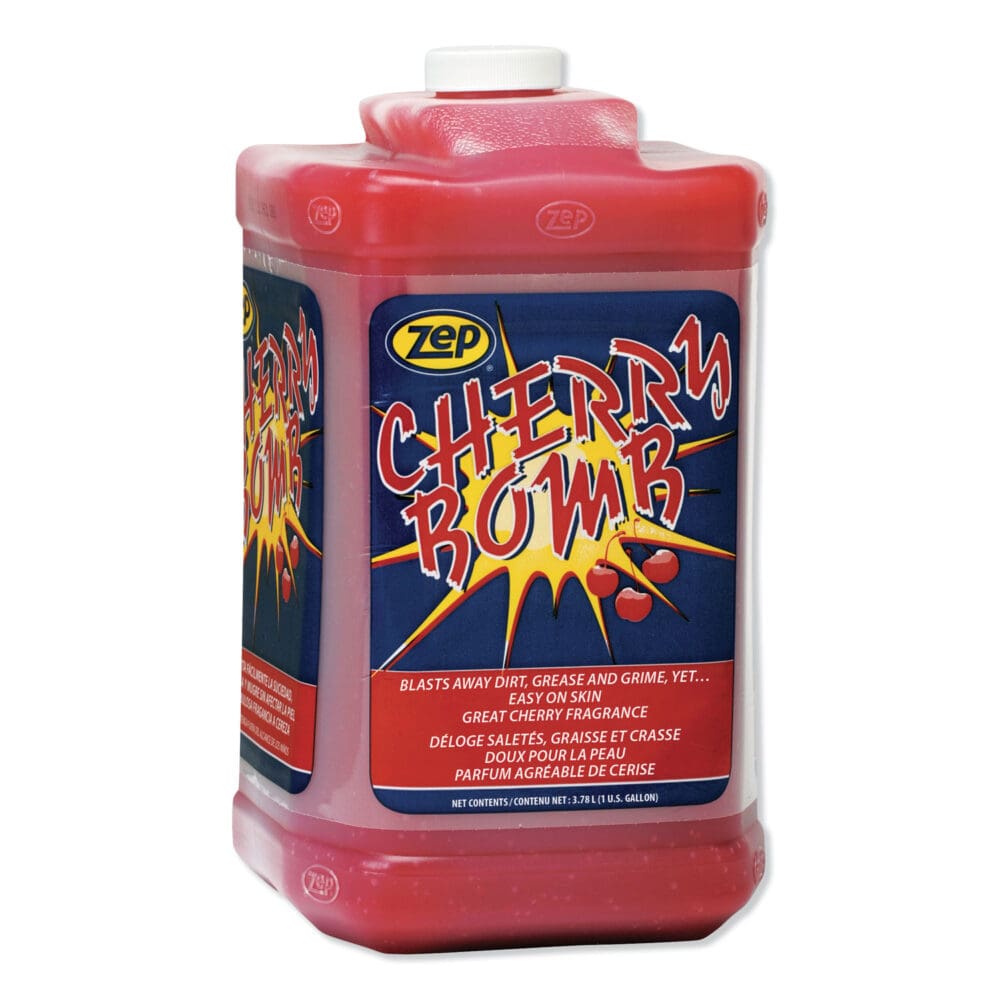 Cherry Bomb Hand Cleaner, Cherry Scent, 1 gal Bottle, 4/Carton