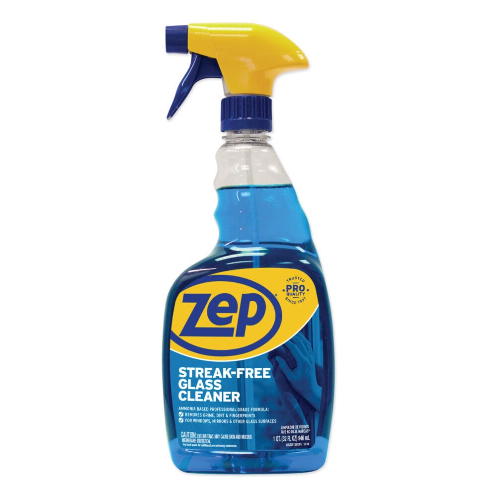 Streak-Free Glass Cleaner, Pleasant Scent, 32 oz Spray Bottle, 12/Carton