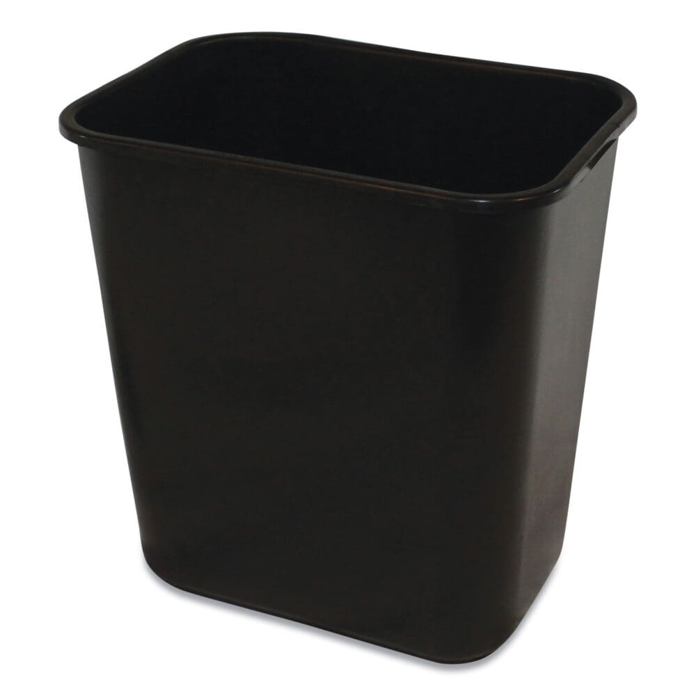Soft-Sided Wastebasket, 28 qt, Polyethylene, Black