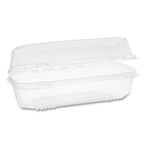 ClearView SmartLock Hinged Lid Container, Hoagie Container, 27 oz, 9.25 x 4.5 x 3, Clear, Plastic, 250/Carton