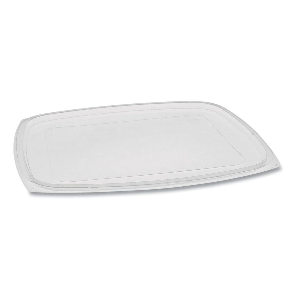 Showcase Deli Container Lid, Flat Lid For 3-Compartment 48/64 oz Containers, 9 x 7.38 x 0.19, Clear, Plastic, 220/Carton