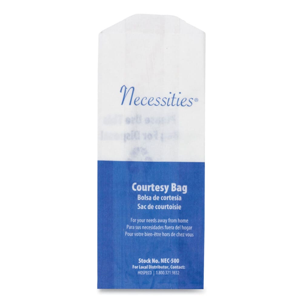 Feminine Hygiene Convenience Disposal Bag, 3" x 7.75", White, 500/Carton