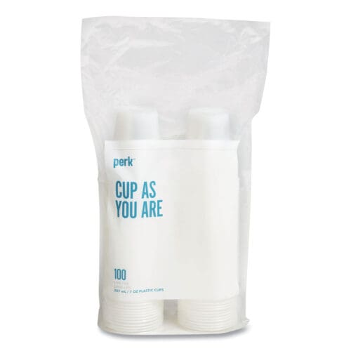 Plastic Cold Cups, 7 oz, Clear, 100/Pack